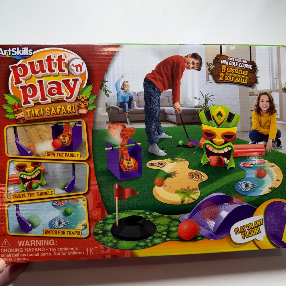 ArtSkills Mini Golf Course for Kids Putt N Play Tiki Safari Indoor